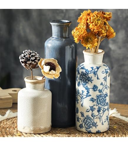 Amazon.co.jp: 陶器製の花模様の植木鉢 : DIY・工具・ガーデン